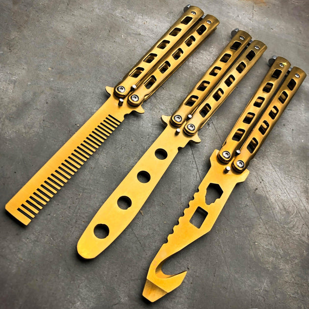 Training Folding Metal Butterfly Knife / Balisong – Caold Technology