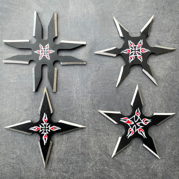 4PC Dragon Shuriken Throwing Ninja Stars