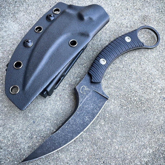 12Military Hunting Tactical Fixed Blade Combat Knife with Kydex Sheath