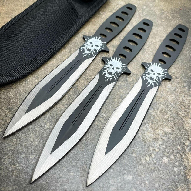 3PC 9 NINJA Kunai THROWING KNIFE Blade SET