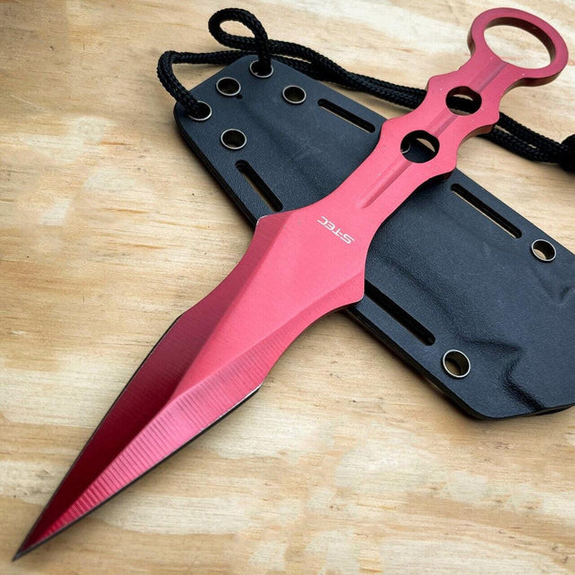 24PC Ninja Tactical Hunting MIXED Knives Ninjutsu Kunai Throwing Knife  Blade Set