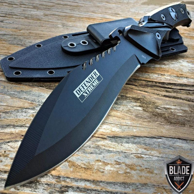 black survival knife
