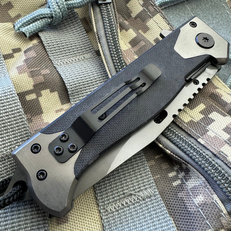 Snake Eyes Survivor Spring Assisted Pocket Knife