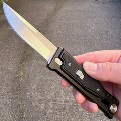 Black Gravity Knife (Silver Blade)