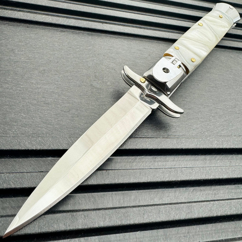 8.25" Stiletto Automatic Knife w/ Pouch