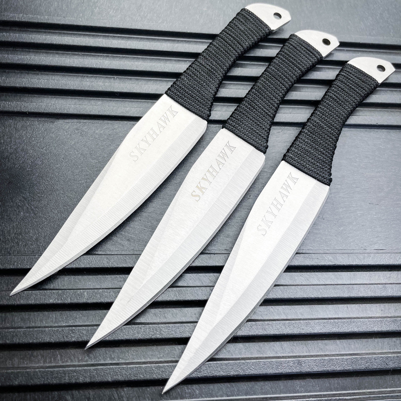 12pc THROWING KNIVES 6 Naruto Kunai FIXED BLADE Knife Set NINJA Dagger +  Sheath