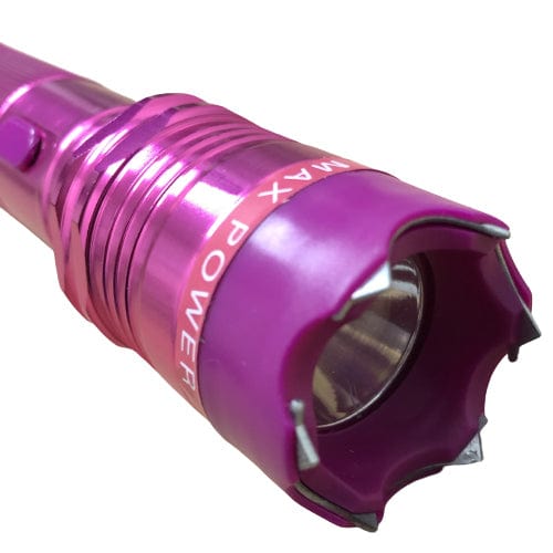 STINGTEC PINK METAL Stun Gun MAX POWER Rechargeable LED Flashlight w/ Case NEW - BLADE ADDICT