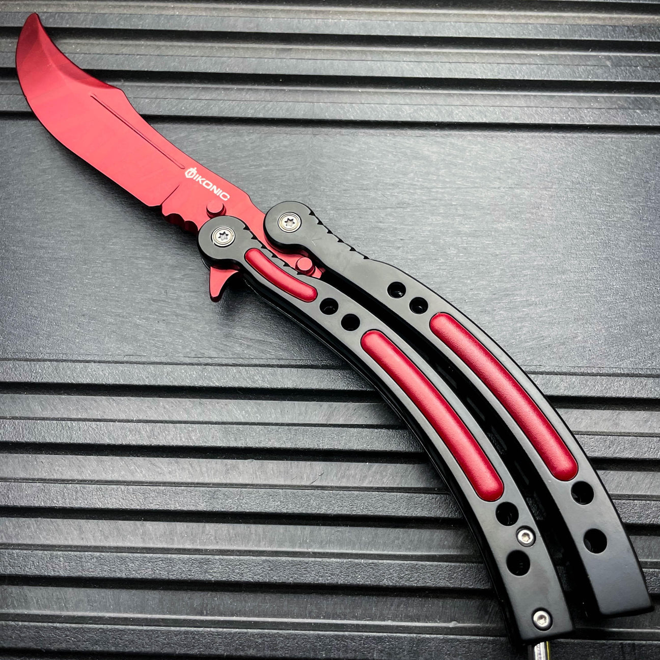 CSGO Butterfly Balisong Trainer - Red Slaughter | BLADE ADDICT