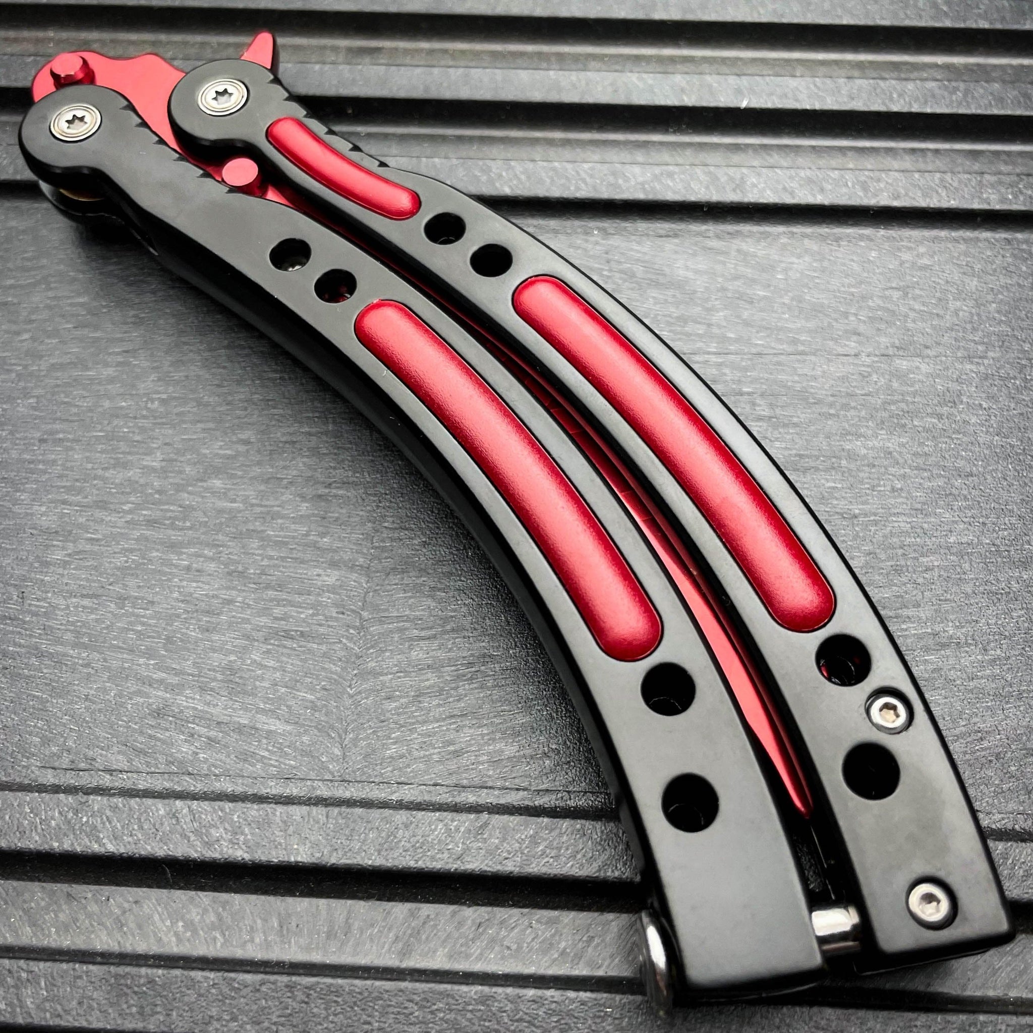 CSGO Butterfly Balisong Trainer - Red Slaughter | BLADE ADDICT