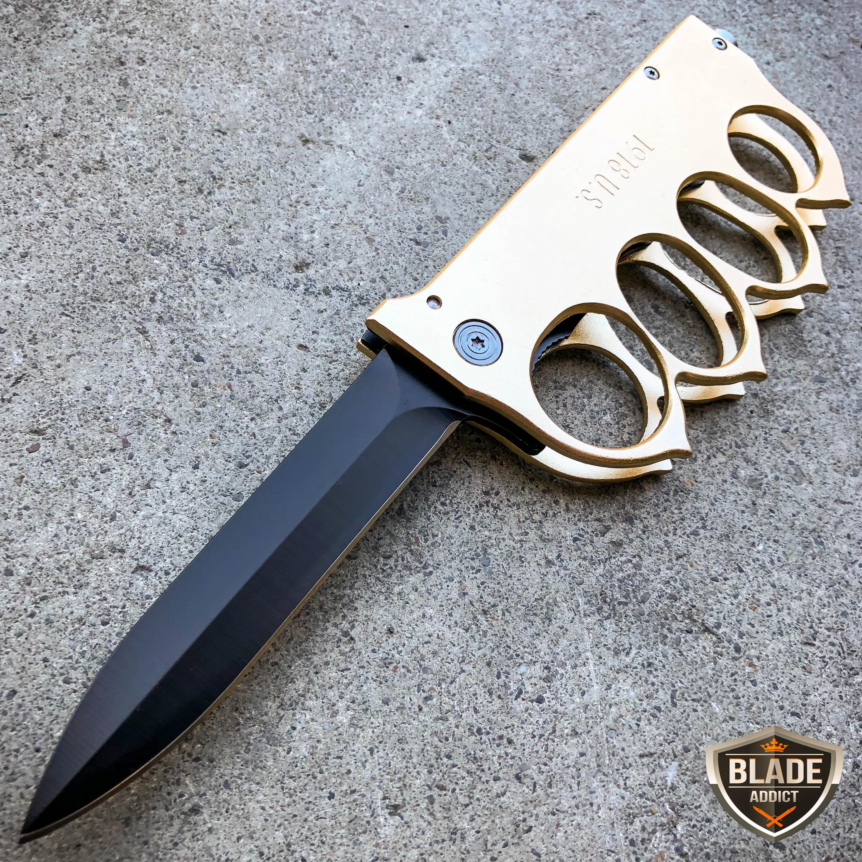 Knuckle Style Tactical Spring Assisted Open Folding Pocket Knife