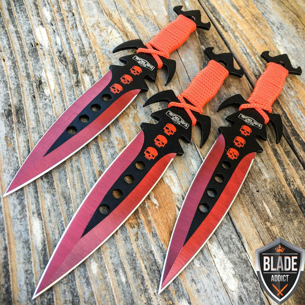 3 - pc. Tactical Knife Collection - Red