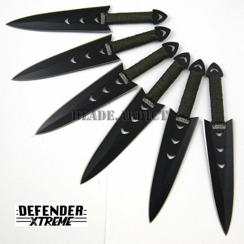 6.5 Interlocking Ninja Dual Blade Tactical Throwing Hunting Knife w/  Sheath