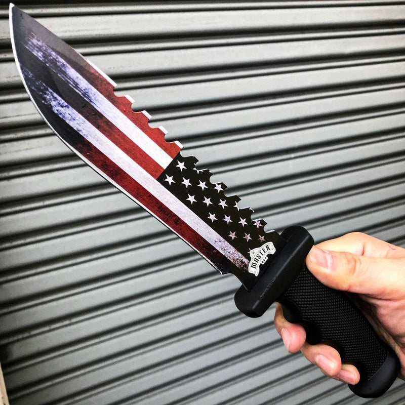 Blackout American Flag Straw Hat - CobraTec Knives